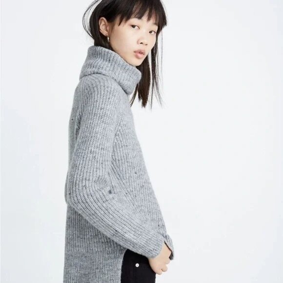 Madewell Donegal Mercer Wool Blend Cozy Turtleneck Sweater - Picture 3 of 7